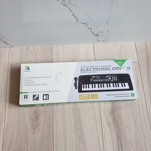 Tong Xin Electronic Keyboard Kids Black 37 Key Musical Toy with Microphone